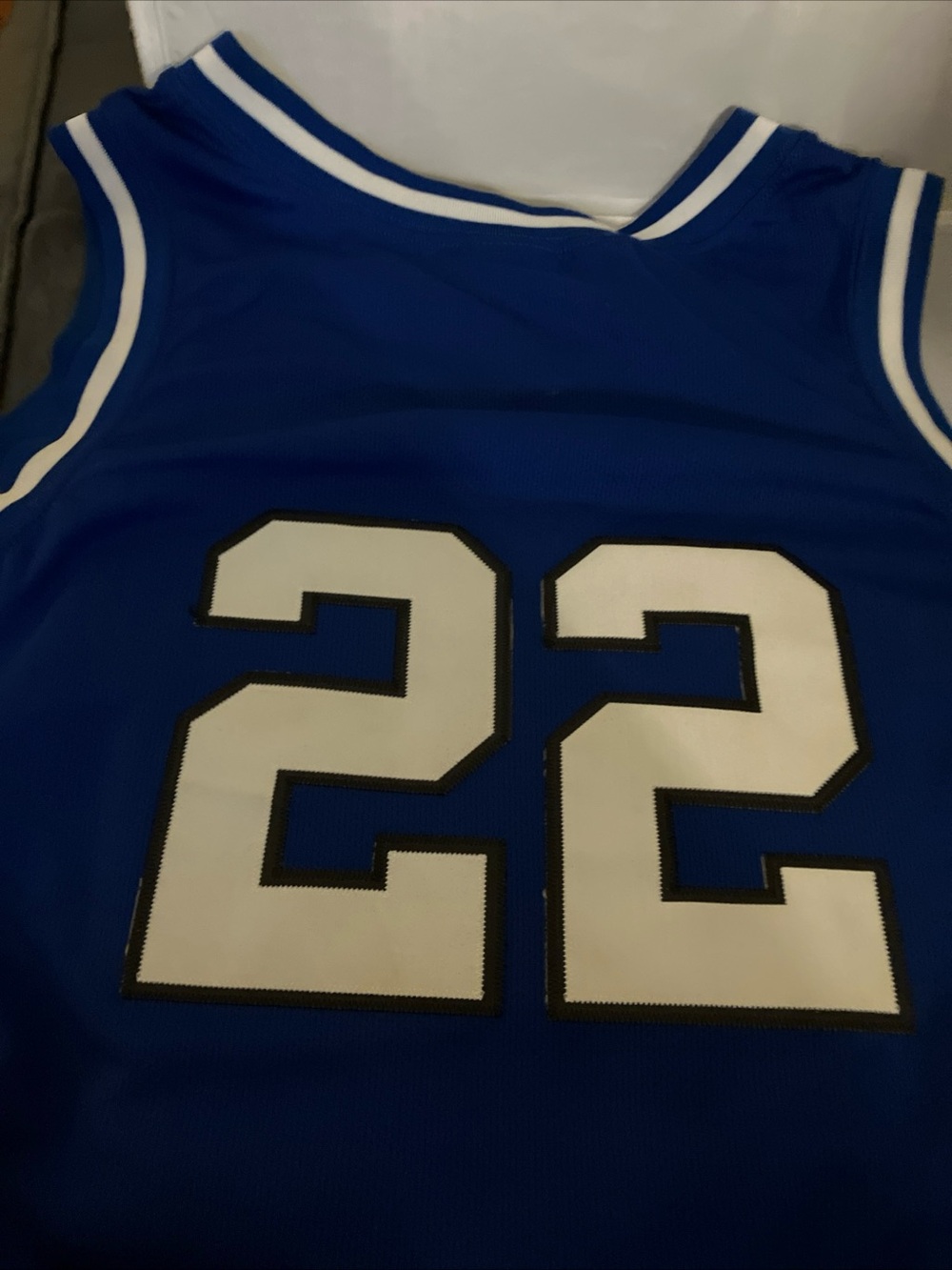 Blue Athletic Jersey Tank Top with White Number 22 - foot locker
